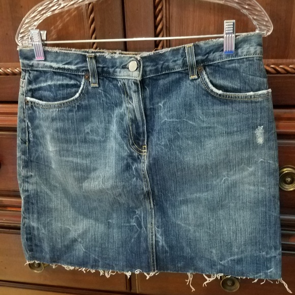 J. Crew Dresses & Skirts - Women's J.Crew Shredded Mini Jean Skirt 6